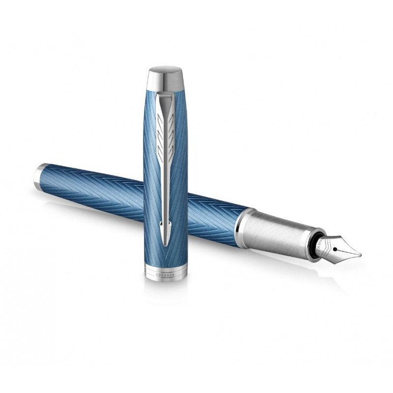 Stylo Plume Moyenne Parker IM bleu finition Chromée