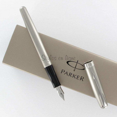 Stylo Plume Moyenne Parker Sonnet Gris Acier CT Sur Stylos En Ligne