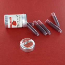 Cartouches d'encre J. Herbin® Rouge Caroubier Boite de 6