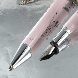 Parure stylos Plume & Bille Oberthur® "Agathe" Rose