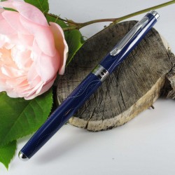 Stylo Plume Oberthur® "Astrée" Laqué Bleu Brillant