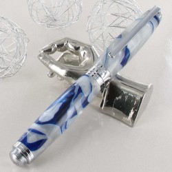 Stylo Roller Recife® Pearl Soyouz Bleu Blanc