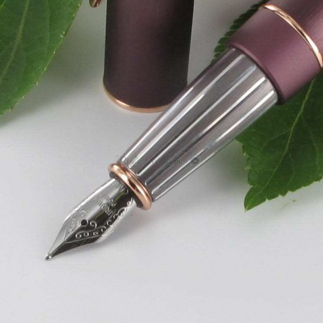 Stylo Plume Oberthur Prestige - Plume Iridium Acier Argenté - Occasion - Fabriqué En France