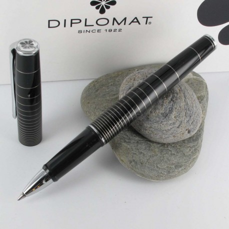 Stylo Roller Diplomat® Optimist Noir Ring