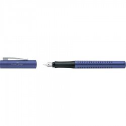 Coffret stylos Plume + Bille Faber Castell® GRIP Bleu Mat