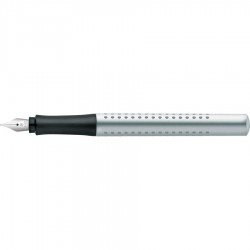 Coffret stylos Plume + Bille Faber Castell® GRIP Argent Mat
