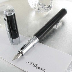 Stylo Plume ST Dupont® D-Initial Noir Brillant