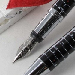 Parure stylos Plume & Bille Oberthur® "Idylle" Noir
