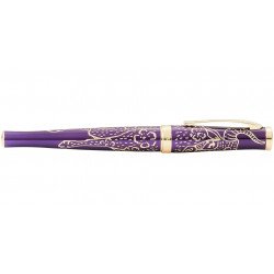 Stylo Roller Cross® Sauvage "Année du Buffle" Laqué Prune & Or 23 cts