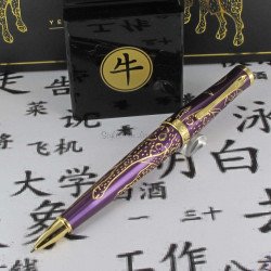 Stylo Bille Cross® Sauvage "Année du Buffle" Laqué Prune & Or 23 cts