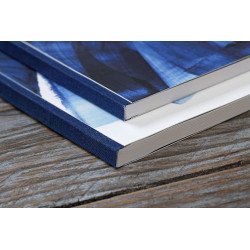 Carnet broché Clairefontaine® Indigo Bleu, Blanc & Or