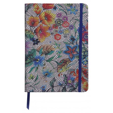 Carnet souple en Cuir Clairefontaine® Céleste Fleurs multicolores