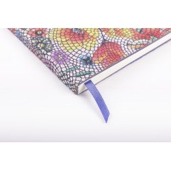 Carnet souple en Cuir Clairefontaine® Céleste Fleurs multicolores