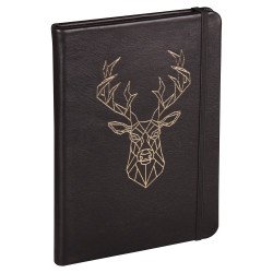 Carnet rigide en Cuir Clairefontaine® Forest Cerf
