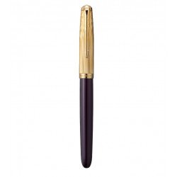 Stylo Plume Moyenne PARKER® 51 Prune & Or 18 carats