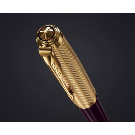 Stylo Plume Moyenne PARKER® 51 Prune & Or 18 carats