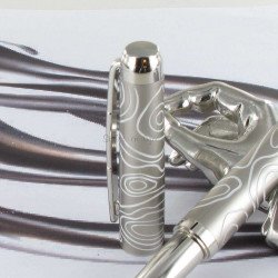 Stylo Roller Oberthur® Himalaya Nickel Blanc