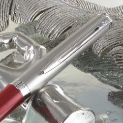 Stylo Roller WATERMAN® Hémisphère Acier Rouge Mat