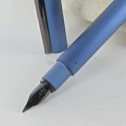 Stylo Plume Moyenne Faber Castell® "NEO" Aluminium Bleu Mat