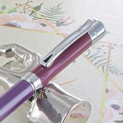Parure stylos Plume & Bille Oberthur® "Blossom" Pourpre