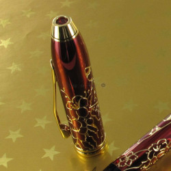 Stylo Roller Cross® Townsend "Année du Tigre" Laqué Rouge & Or 23 cts