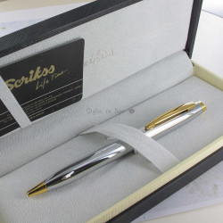 Stylo Bille Scrikss® Oscar Chromé Or 23 cts