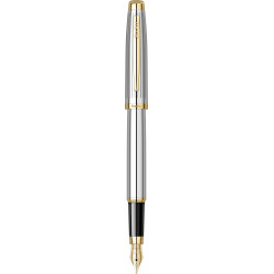 Stylo Plume Moyenne Scrikss® Chrome Or 23 Carats