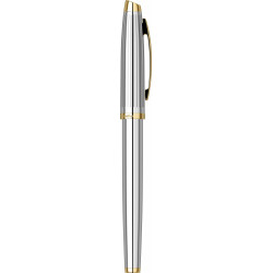 Stylo Plume Moyenne Scrikss® Chrome Or 23 Carats