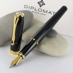 Stylo Plume Diplomat® Excellence A Laqué Noir Doré
