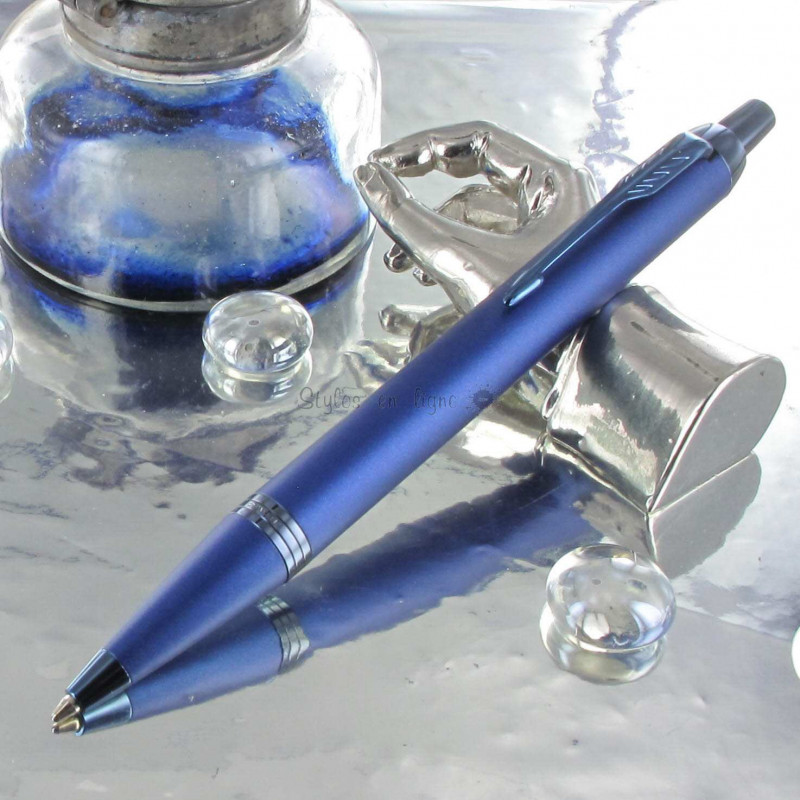 Recharge stylo bille type PARKER bleue