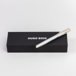 Stylo Plume Hugo Boss® Gear® Pinstripe Chromé Doré