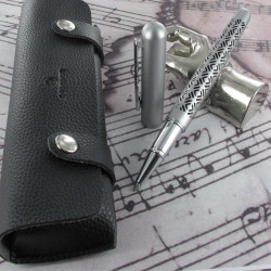 Stylo Roller Oberthur® "Jaïpur" Argent + Etui