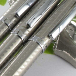 Parure 3 Stylos Plume, Bille & Roller Inoxcrom® Arc Laqué Inox Mava