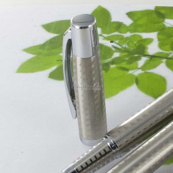 Parure 3 Stylos Plume, Bille & Roller Inoxcrom® Arc Laqué Inox Mava