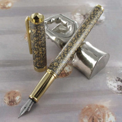 Stylo Roller Oberthur® "Byzance" Gris & Or