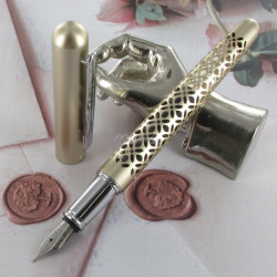 Stylo Plume Moyenne Oberthur® "Jaïpur" Champagne + Etui Offert