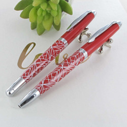 Parure de Stylos Plume & Bille Enzo Varini® "Maggiore" Rouge