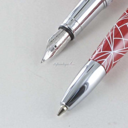 Parure de Stylos Plume & Bille Enzo Varini® "Maggiore" Rouge