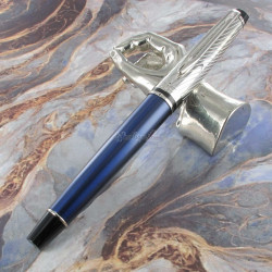 Stylo Plume Moyenne WATERMAN® Expert Deluxe Bleu Métal