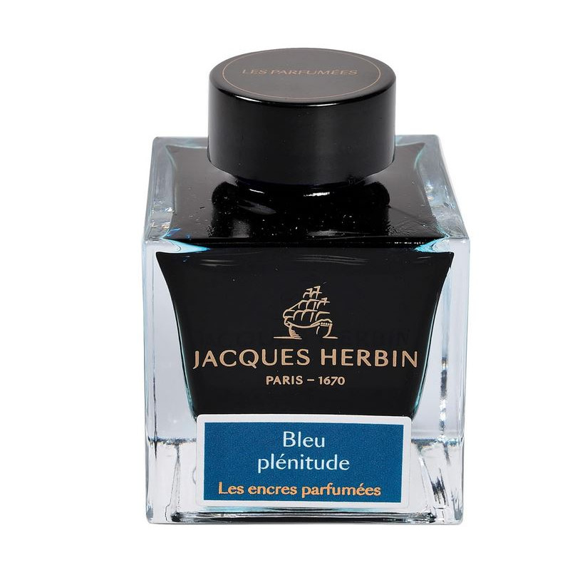 Flacon d'encre parfumée 50 ml  J. Herbin® Prestige Bleu Plénitude