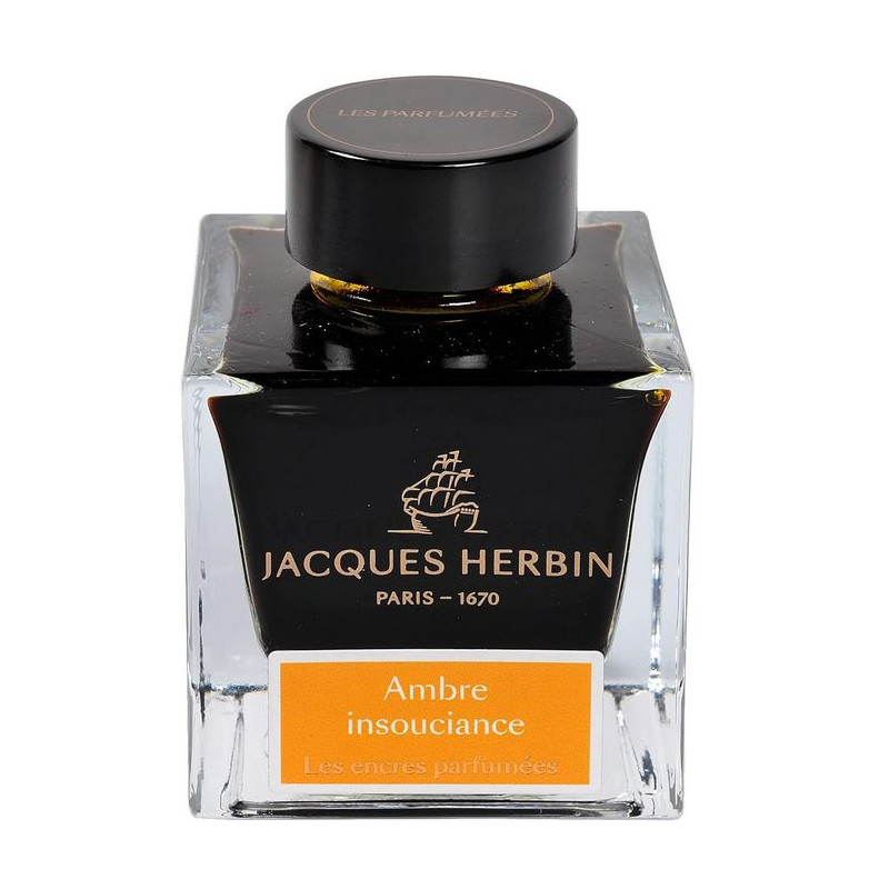 Flacon d'encre parfumée 50 ml  J. Herbin® Prestige Ambre Insouciance