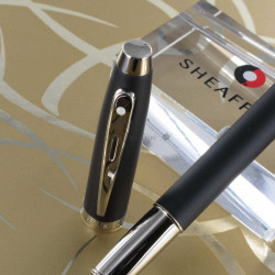Stylo Plume Fine Sheaffer® "Serie 100" Noir mat & Chromé
