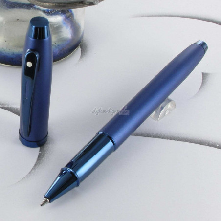 Stylo Roller Sheaffer® "Serie 100" Bleu satiné et Chromé