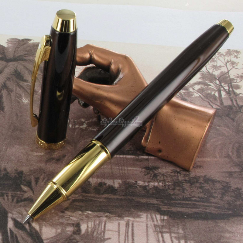 Stylo Roller Sheaffer® "Serie 100" Laqué Marron et doré