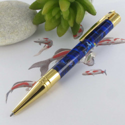 Stylo Bille ST Dupont® D-Initial Bleu Carpe Koi