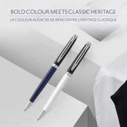 Stylo Bille WATERMAN® Hémisphère Colour Blocking Blanc Noir