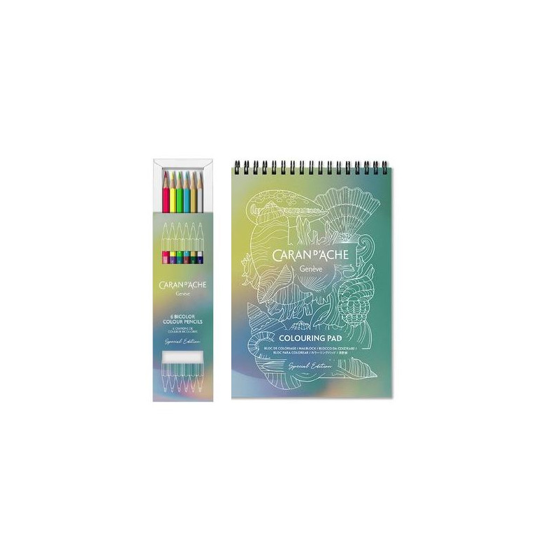 Duo Créatif Caran d'Ache® Crayon + Bloc coloriage - Édition Spéciale