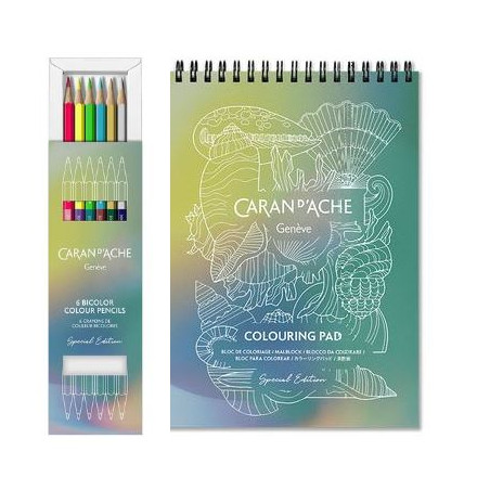 Duo Créatif Caran d'Ache® Crayon + Bloc coloriage - Édition Spéciale