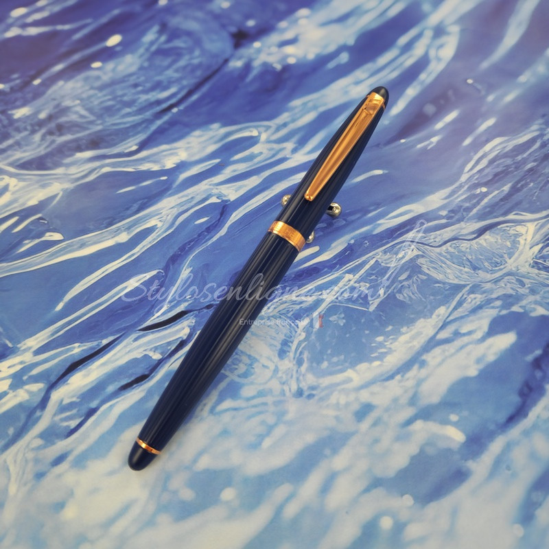 Stylo Roller Laqué bleu ligné  /rose gold Daniel Hechter®