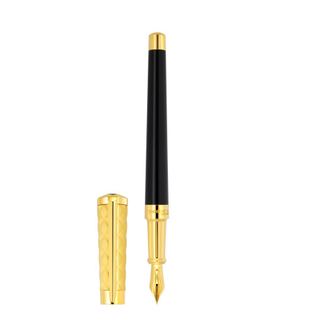 stylo plume S.T. Dupont Liberté noir et doré – vue de face